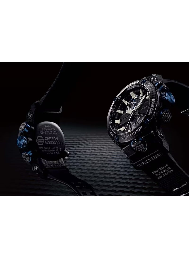 جي شوك Gravitymaster Solar Analog Men’s Watch GWR‑B1000‑1A1, 46.4 mm Black Dial, Carbon Core Guard Resin Band, 200 m WR - Image 5